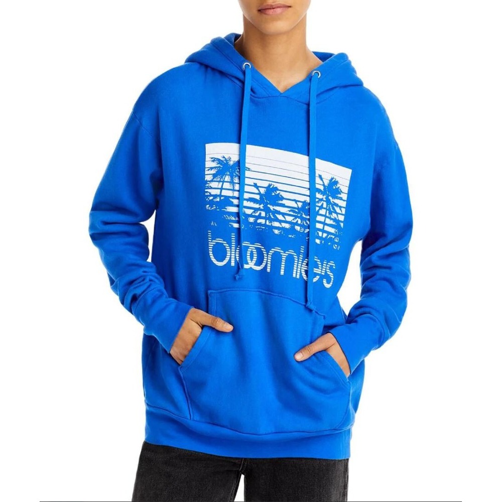Bloomie's Men Hoodie Sweatshirt Lapis Blue USA Made 1502CSA14582 Medium